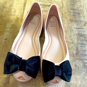 Mini Melissa flats with velvet bow